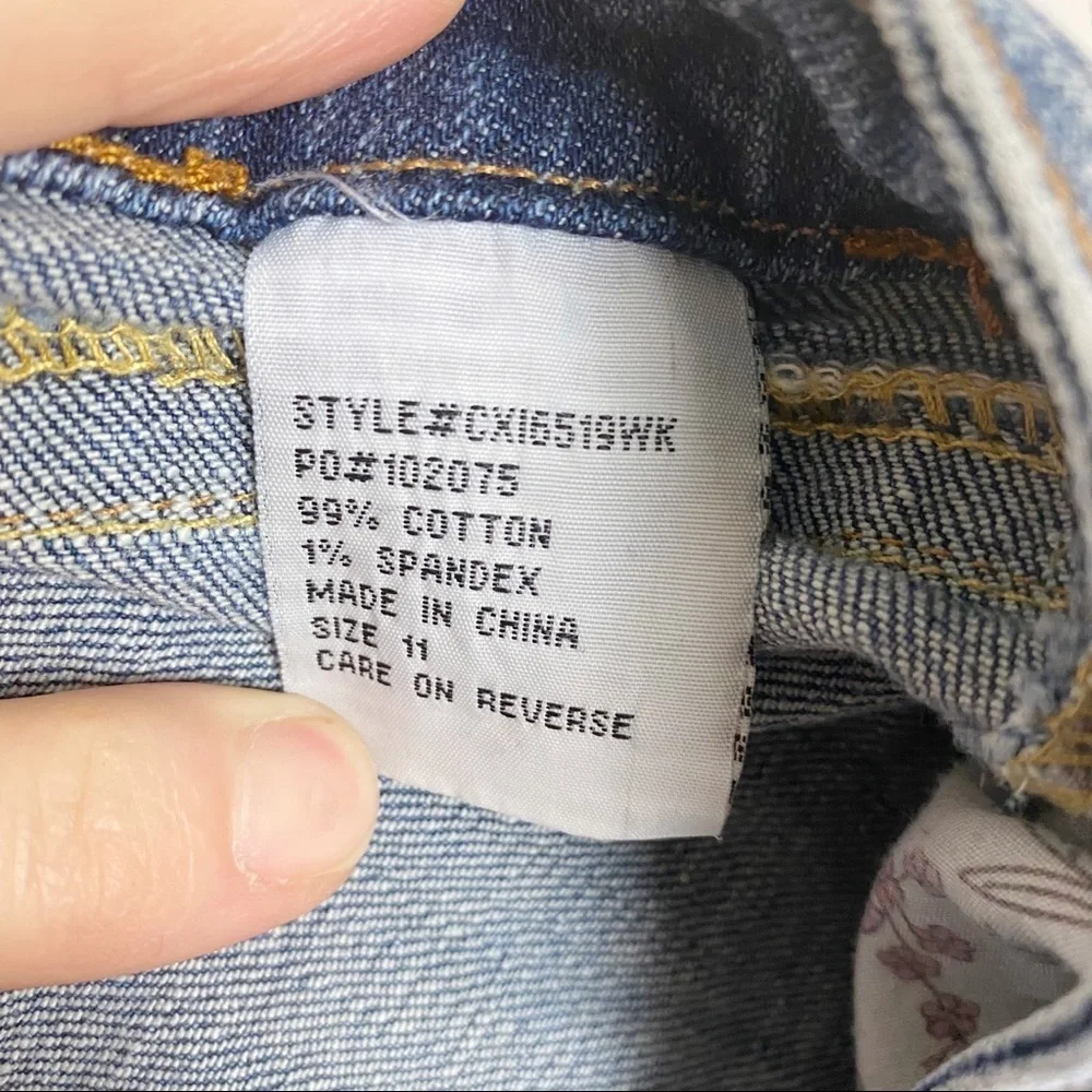 MUDD Y2K Embroidered Jean Short Short Size 11
